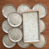 Dessert service in sandstone