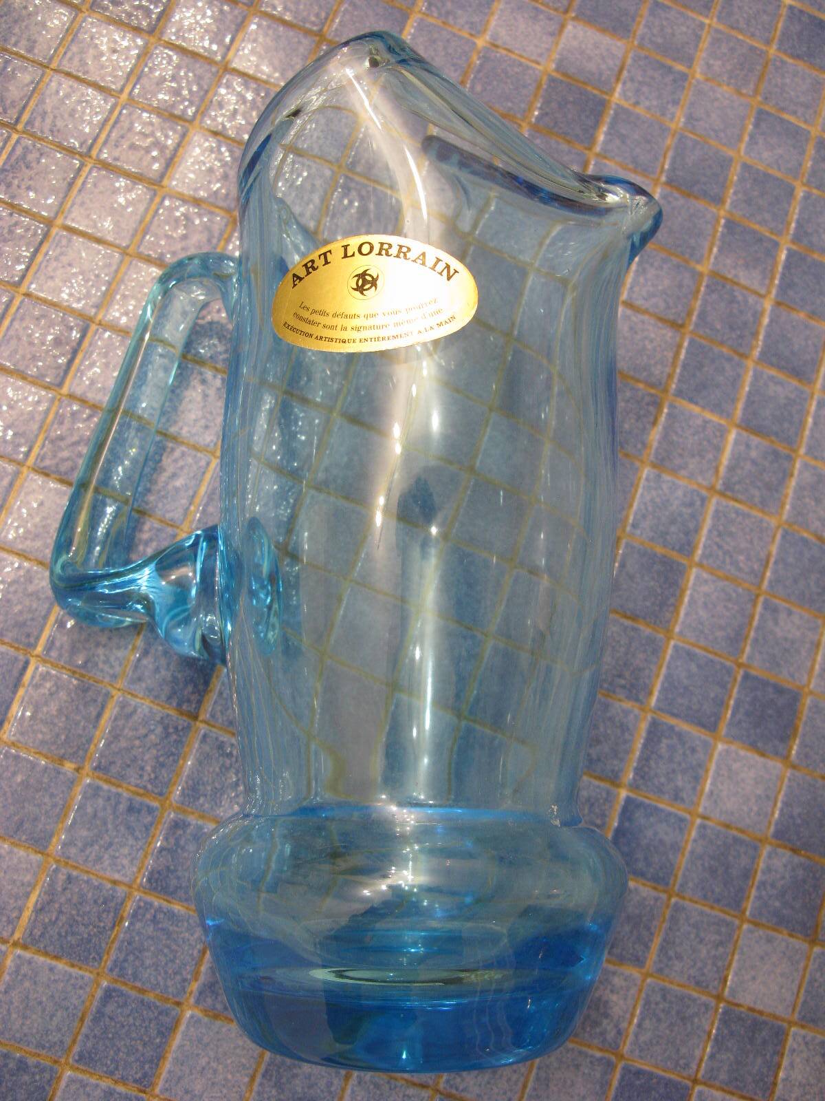 pichet à eau art lorrain "fait main"