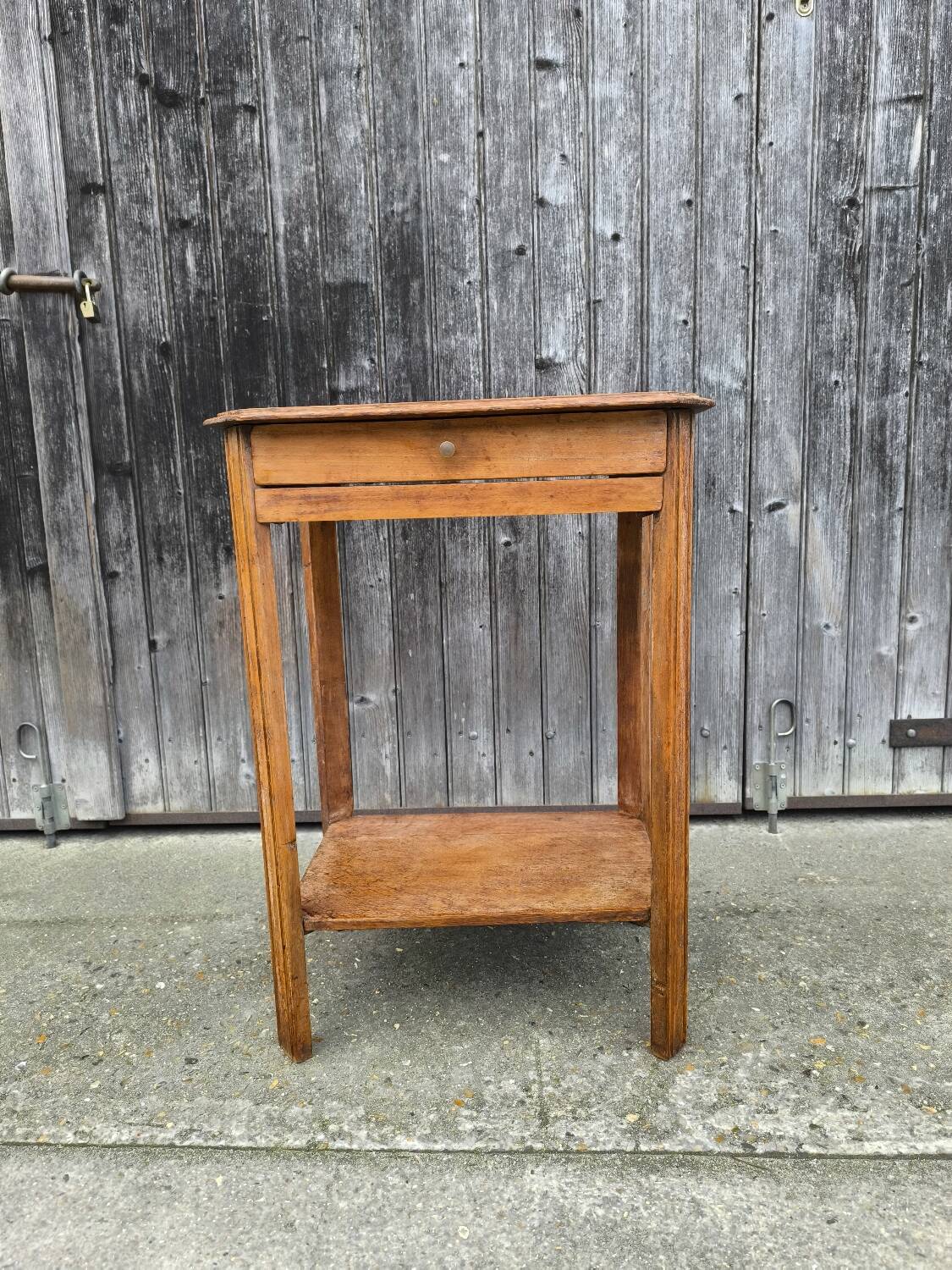 Solid oak side table 1950