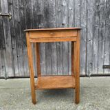 Solid oak side table 1950