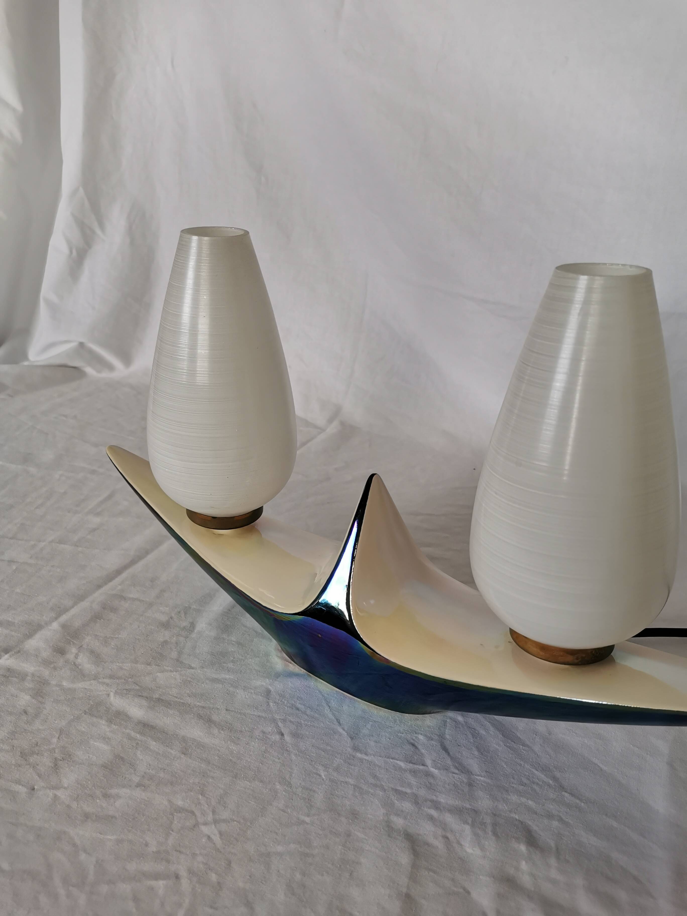 Verceram ceramic lamp, 1950, France.