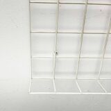 Minimalist white wire coat rack from mid-century Germany, 1960s.