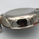 Cut vintage pocket tray in silver metal, swan-shaped handles