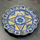 Vintage Hispano-Moresque Earthenware Plate – Geometric Pattern