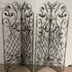 20th century wrought iron four-leaf partition