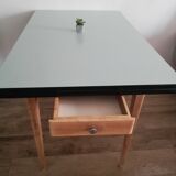 Table with formica extensions and oak