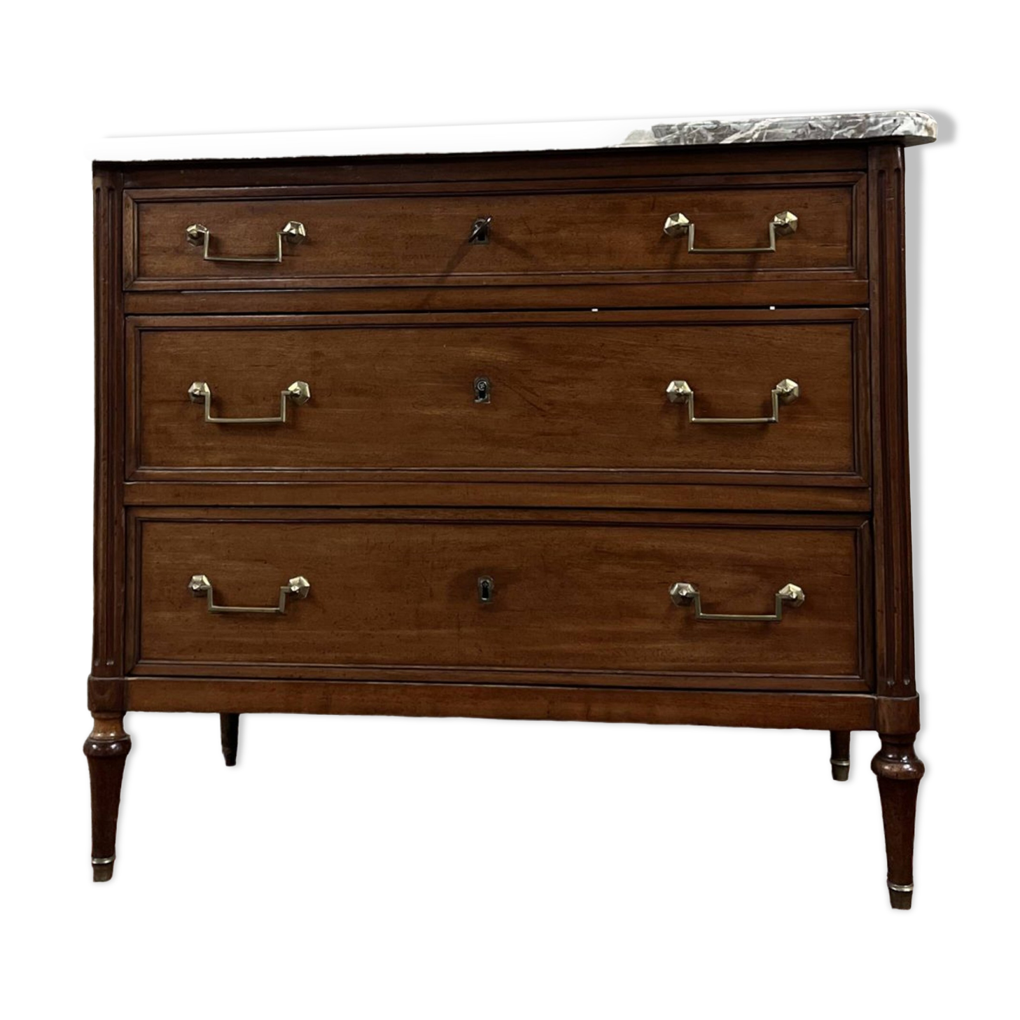 Mahogany Commode From Louis XVI XVIII Eme Century