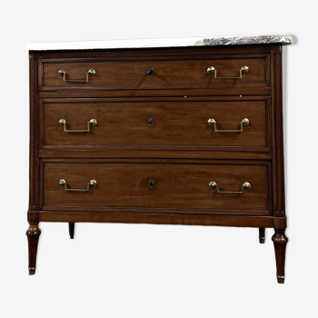 Mahogany Commode From Louis XVI XVIII Eme Century