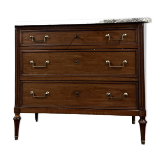 Commode en acajou d’époque  Louis XVI XVIII Eme Siècle