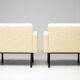 Pair of cream wool lounge chairs Martin Visser SZ48
