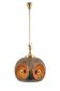 brown and orange ceramic Sputnik pendants, Germany, 1970s
