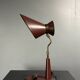 Midcentury leather wrapped French desk lamp style of Jacques Adnet, 1950s