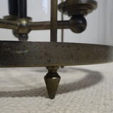 Old chandelier, 3 lights in a glass cylinder