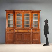 Antique mahogany library with glass and leather, United Kingdom 1800s