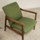Pair of green GMF 64 armchairs by
Edmund Homa, Poland, 1960s