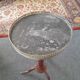 Elegant round wooden side table