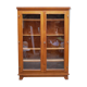 Armoire bibliothèque vitrée vintage en bois