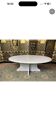 Oval coffee table in Carrara marble – Italian design from the 1970s
