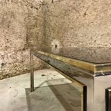 Table in chrome and brass