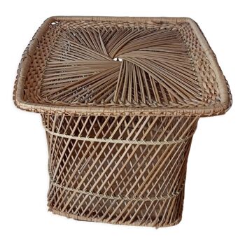 Woven wicker side table