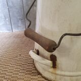 Coal bucket white enamelled umbrella holder