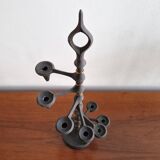cast iron and brass candelabra by Jens Quistgaard, Denmark 1960's