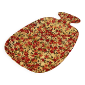 Plat en bambou motifs fleurs vintage