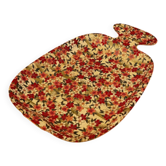 Bamboo dish with vintage floral patterns