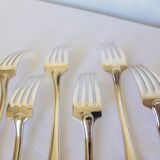 6 silver-plated forks hallmarked by the Liberty goldsmith, shell model 2106253