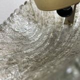 Vintage Murano gold Ice Glass Metal Wall Light by Kaiser Leuchten, Germany 1970s