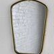 Rear view mirror and free form from the 60s brass frame highlighted with black