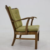 1940s Fritz Hansen Beech Armchair by Soren Hansen Model 1628 , Denmark