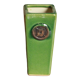 Green cracked ceramic vase