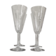 Set of 4 crystal champagne flutes stamped Baccarat