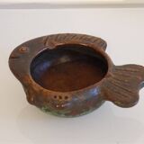 Empty ceramic pocket in the shape of a fish 1960