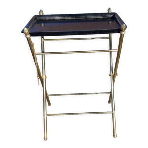 Table Desserte Vintage Métal Doré