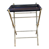 Table Desserte Vintage Métal Doré