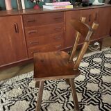 Set of 8 brutalist chairs from the 50s