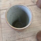 8 mugs/ tasses en grès vernisse