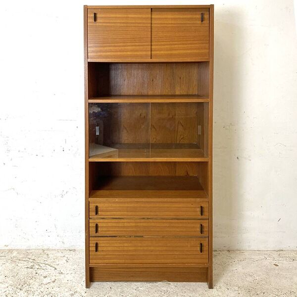 Bibliothèque vitrine  commode vintage 70's