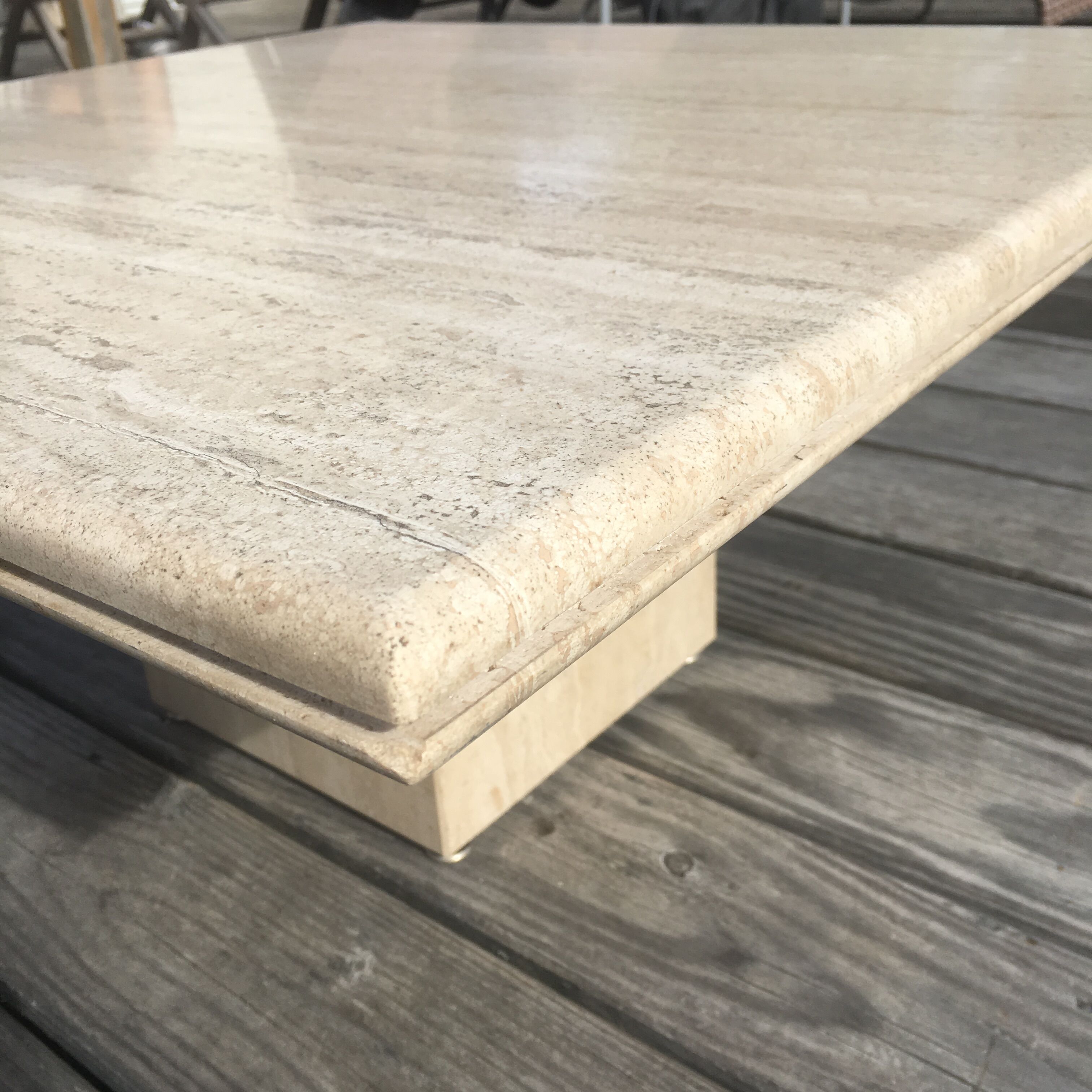 Vintage travertine coffee table