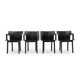 Black Vintage Chairs 4870 by Anna Castelli for Kartell, 1980s, set of 4