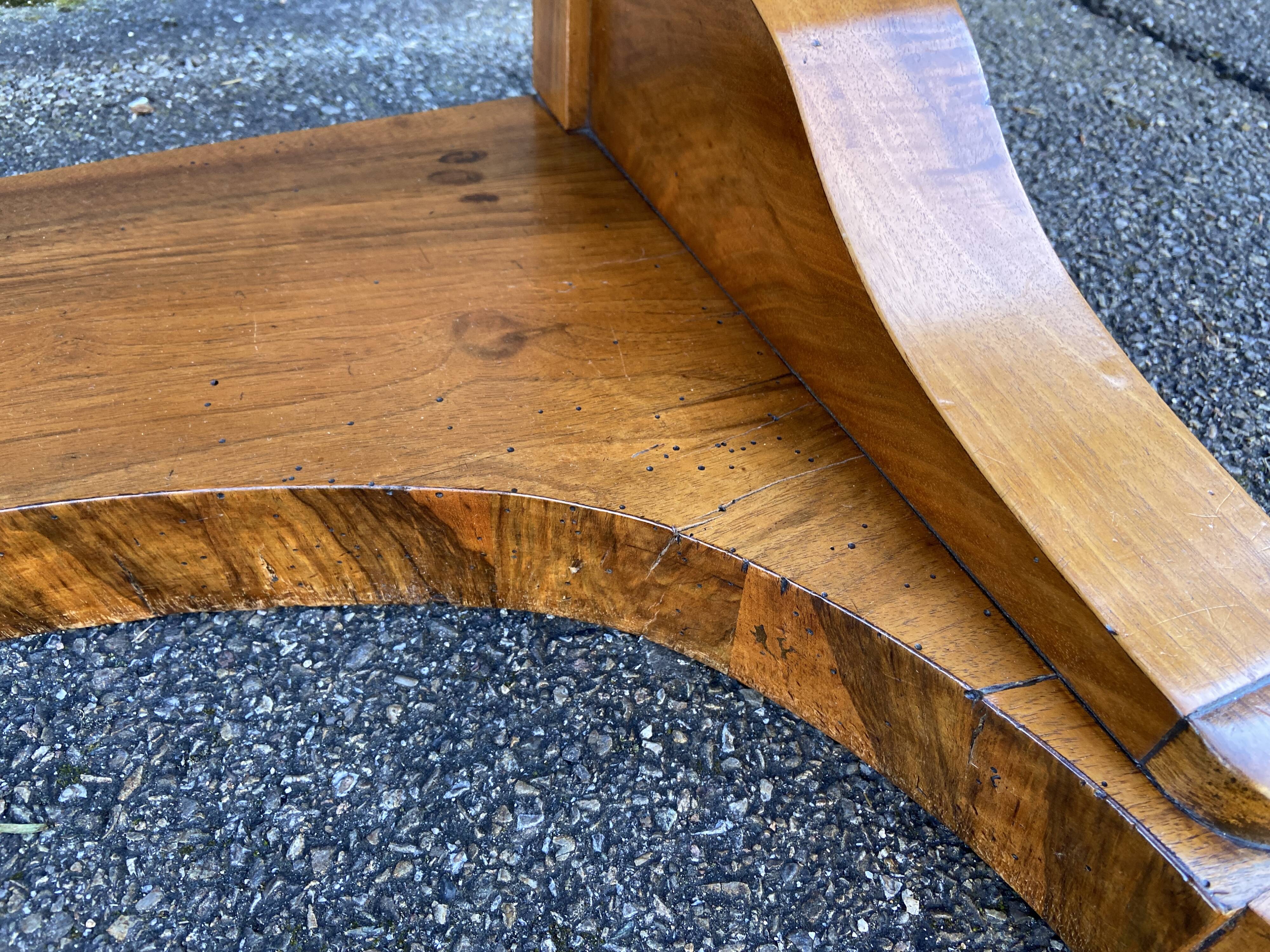 Louis Philippe Biedermeier console circa 1850 walnut