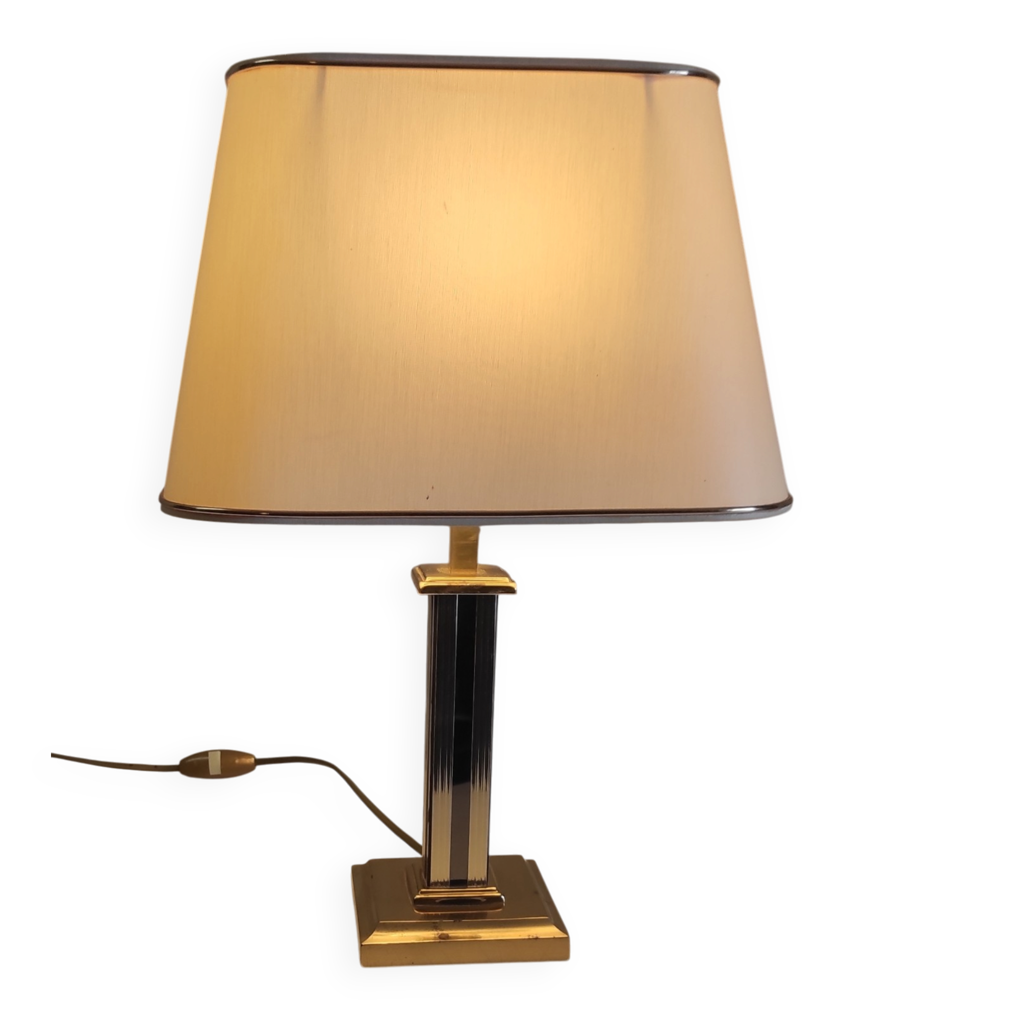 Table lamp "Le Dauphin" in gilded brass - mid 20th century