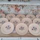 Set of 12 flat plates 30s earthenware K&G Lunéville model Denise