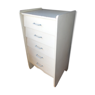Commode 1950 en bois peint
