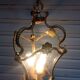 Bronze lantern Louis XV style in working order, curved glasses