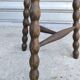 Turned wooden tripod stool