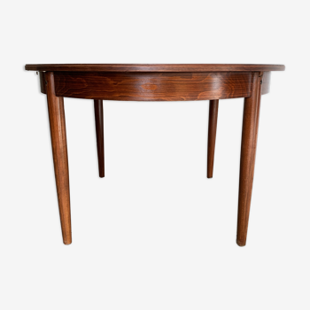 Danish round dining table in extendable rosewood from the 60s with butterfly extension