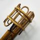 Pair of bamboo rattan lantern wall lights. 50s 60s